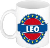 Leo  naam koffie mok / beker 300 ml  - namen mokken