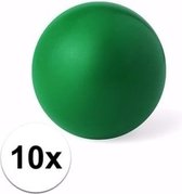10 balles vertes anti-stress 6 cm