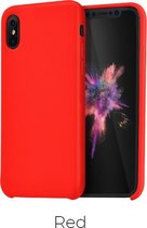 Hoesje iPhone Xs / X - Apple Back Cover - Rood