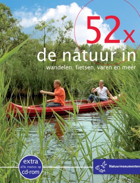 Cover van het boek '52x de natuur in' van Marjolein den Hartog