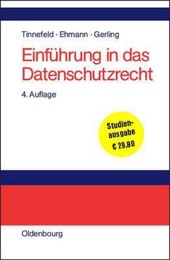 Einfuhrung in Das Datenschutzrecht - cover