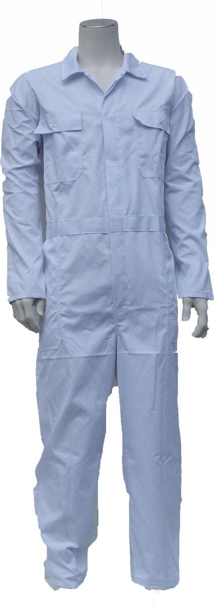 GAEVE Kinderoverall polyester/katoen wit maat 176