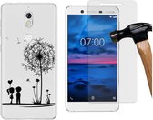 MP Case screenprotector + Gratis Love back cover voor Nokia 7