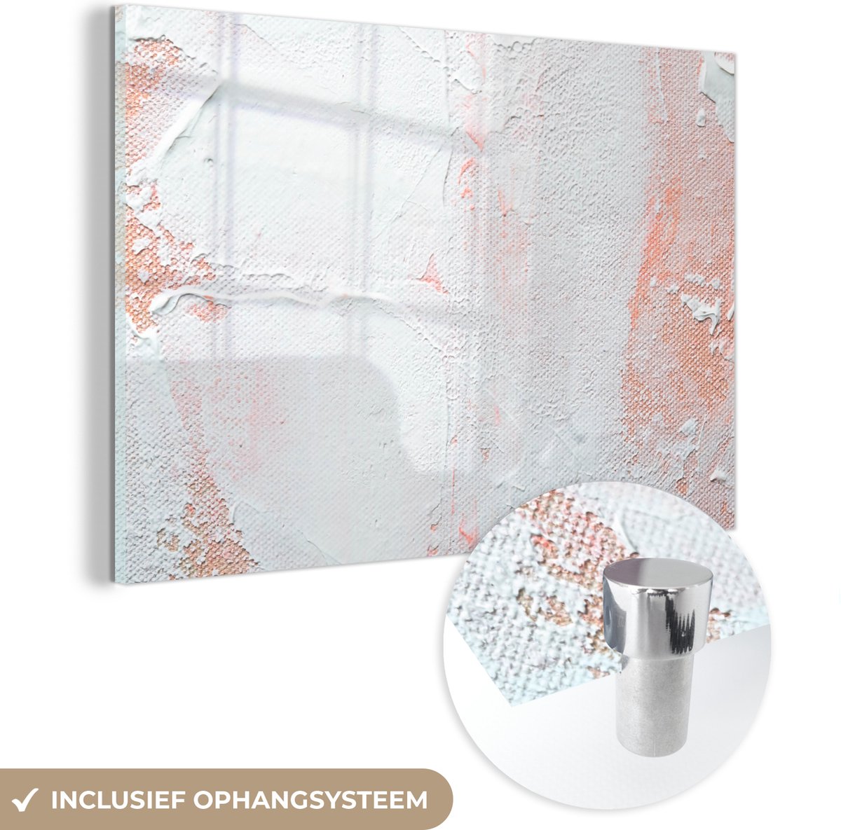MuchoWow® Glasschilderij 30x20 cm - Schilderij acrylglas - Verf - Abstract - Design - Foto op glas - Schilderijen