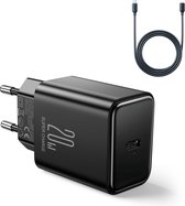 Joyroom 20W Charger - USB C Oplader met Lightning Kabel - 1 Meter - Snellader - Zwart