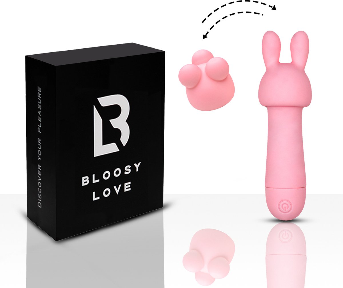 Bol.com Bloosy Love® Lena Small Rabbit Vibrator met Clitoris Stimulator - Mini Vibrator - Sex Toys voor Koppels - Vibrators voor... aanbieding