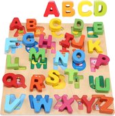 Houten Alfabet Puzzel ABC Chunky Puzzle Board Vroeg Leren Educatief Speelgoed Cadeau voor Kinderen