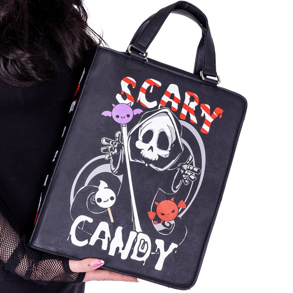 Heartless - Death Candy Boek handtas - Gothic handtas - (bxhxd) ca. 26cm x 35cm x 10cm