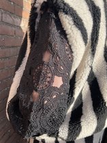Hill Fashion - Gilet - Zebra - Zwart - Maat one-size