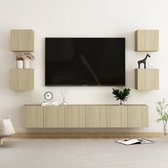 vidaXL TV-meubel - Sonoma eiken - 60 x 30 x 30 cm - 3 x L - 4 x S - Kast