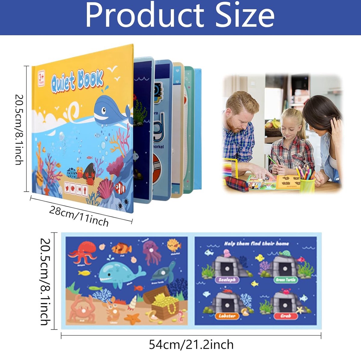 XiYee Quiet Book – Montessori Peuterboek – Interactief & Leerzaam – Dierenthema 3 miniatura