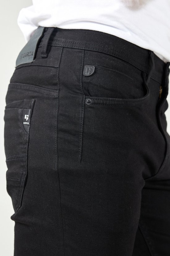 GARCIA Rocko Heren Slim Fit Jeans Zwart - Maat W32 X L32