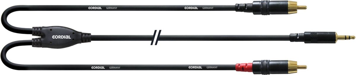 Cordial soundcard kabel Cinch 0,9m Y-Adapterkabel CFY 0.9 WCC - Insert kabel