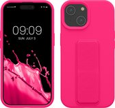 kwmobile back cover voor smartphone - geschikt voor iPhone 15 - 1x beschermhoesje van kunststof - In neon roze