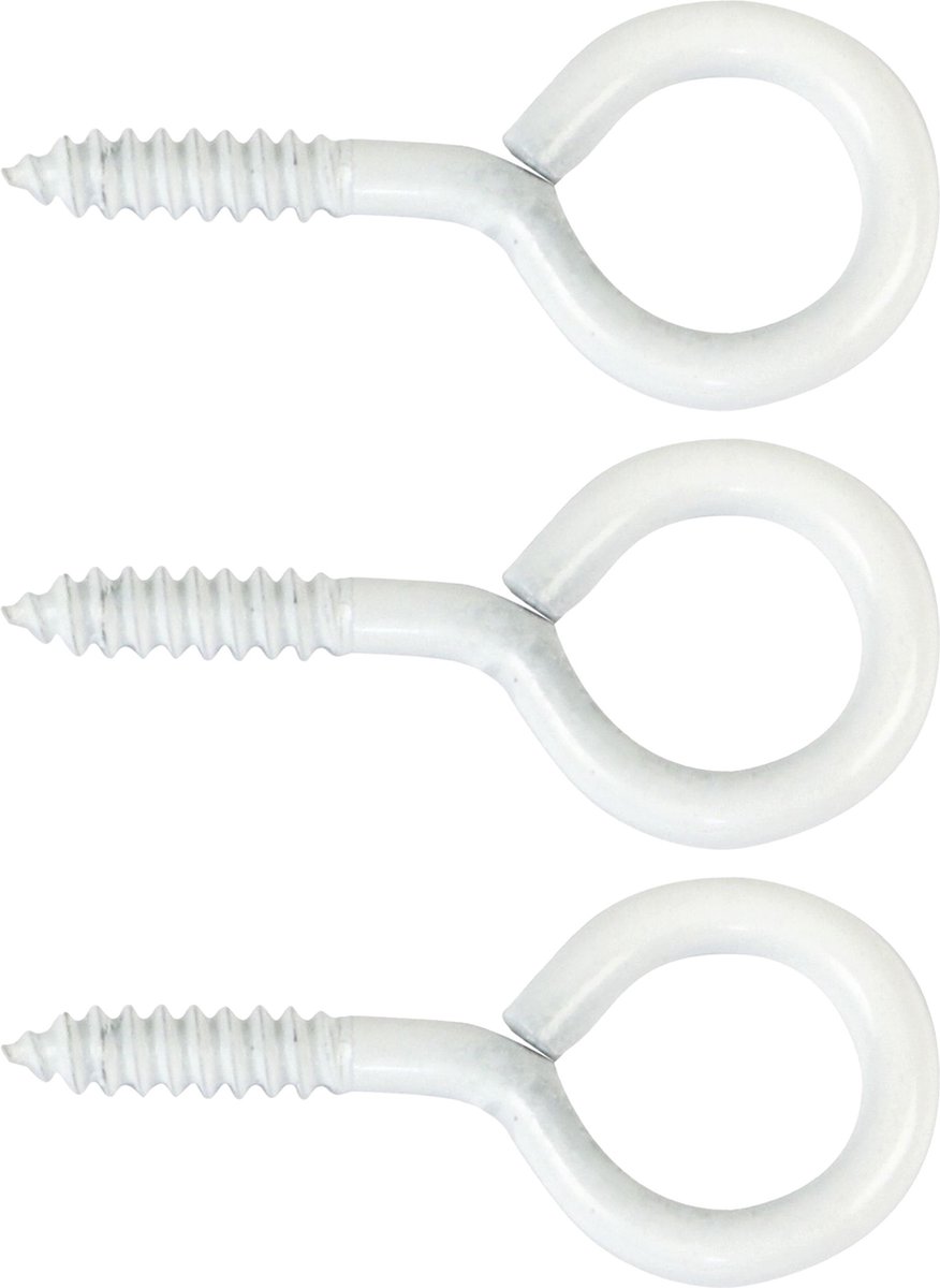 AMIG Schroefogen - 24x - staal - 40 mm - wit - DHZ ijzerwaren - bevestigingsmaterialen - A merk