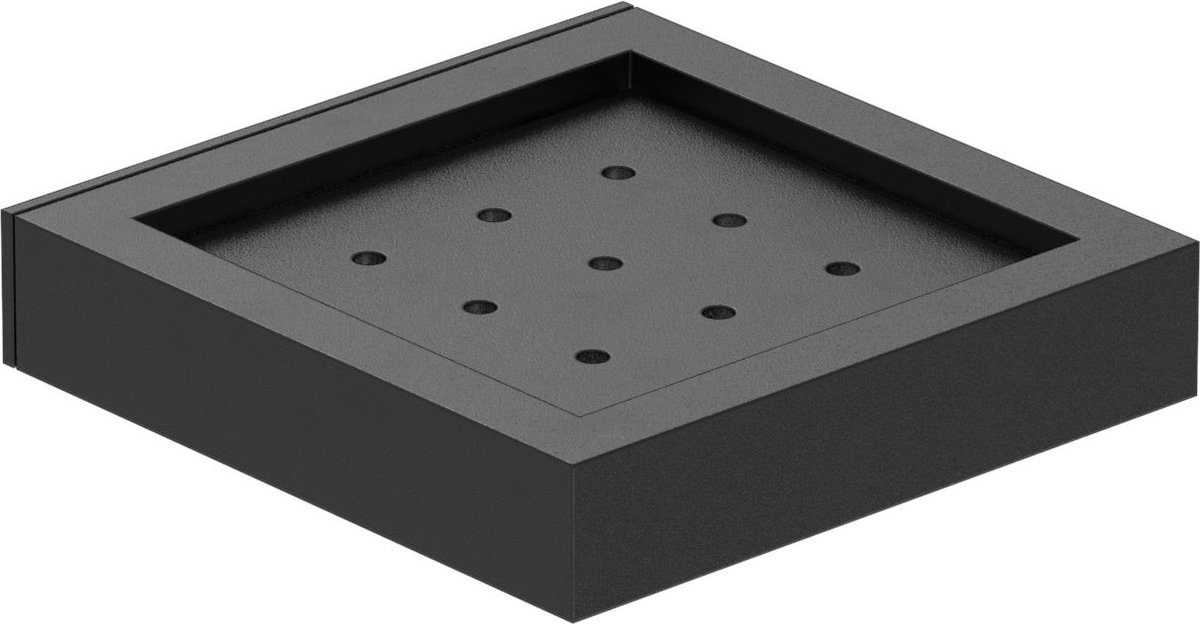 psmlighting Cascade Zeephouder | B100H20xD100mm | Aluminium;Inox | Zwart
