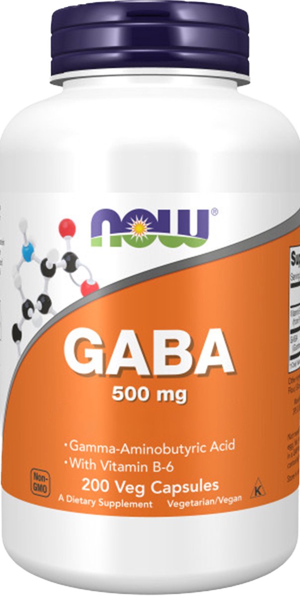 Goedkoopste GABA, 500mg, 200 veg.-capsules, Now Foods