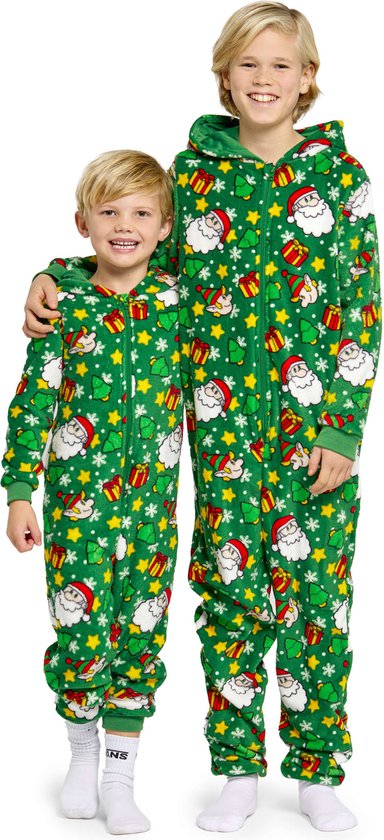 Rode Kerstpatroon Overall Kerstpyjama voor Kinderen - Grootste assortiment van Nederland