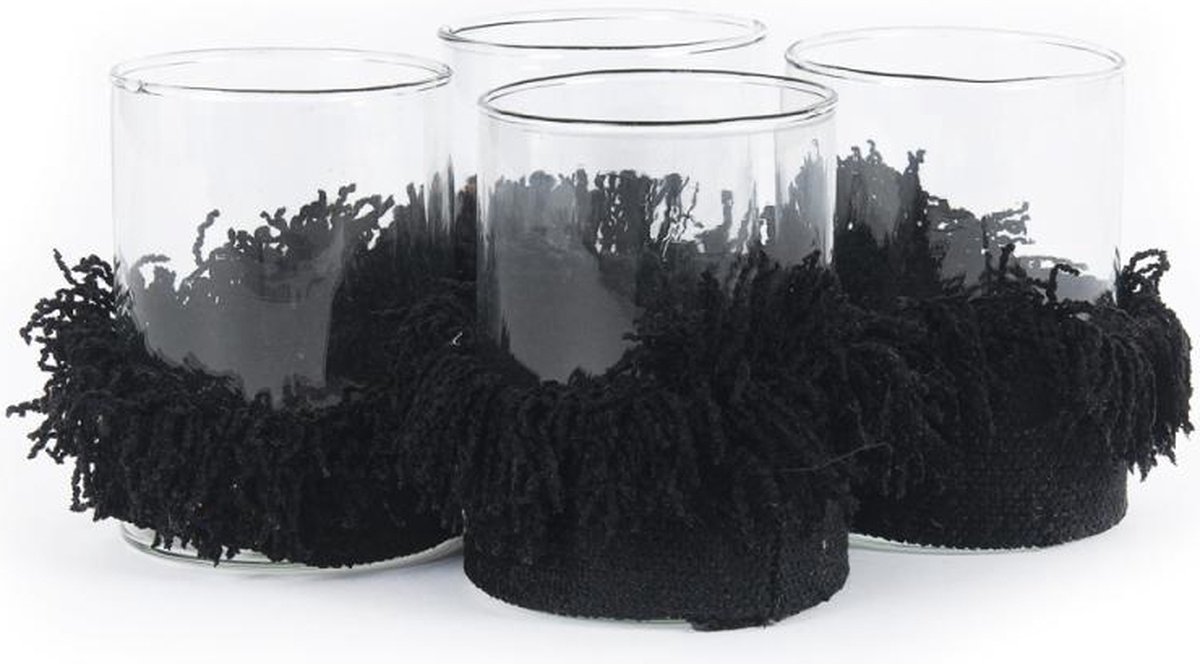 De Oh My Gee Kaarsenhouder - Zwart Velvet - M