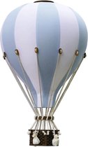Super Balloon Luchtballon - wit en lichtblauw (Groot)