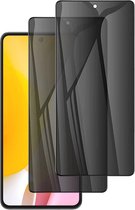 Protecteur d'écran de confidentialité - Convient pour Samsung Galaxy A54 - 2 pièces - Verre de protection privé - Glas trempé 9H - Protecteur d'écran en Verres - Entièrement opaque