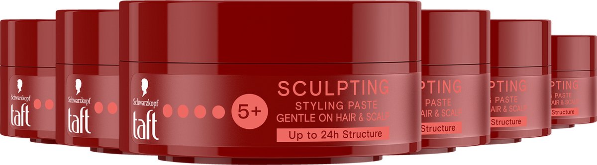 Taft - Sculpting Styling Paste - Haarstyling - Voordeelverpakking - 6 x 75 ml