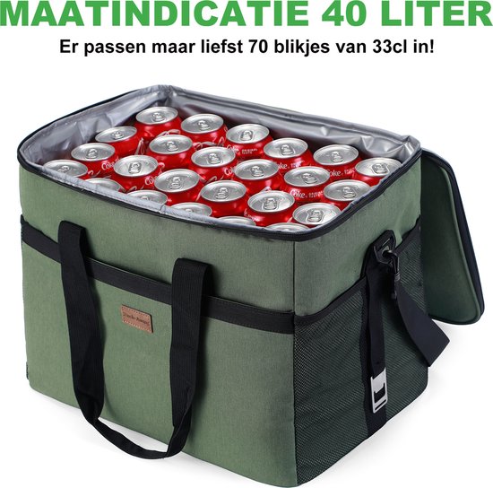 Sac isotherme Packaway à 4 couches - Sac à lunch 40 litres - Vert