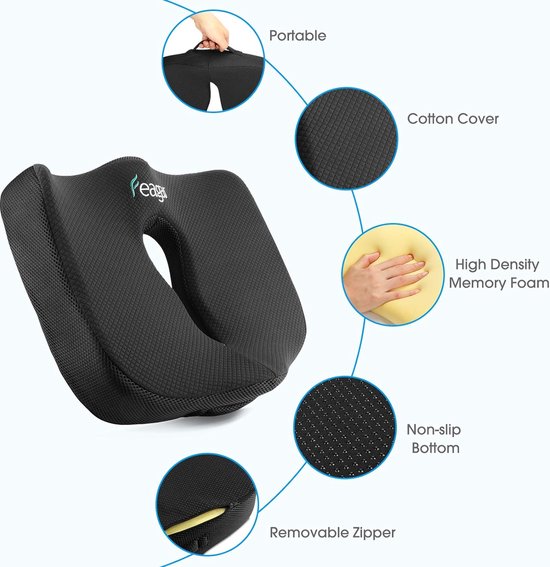 Stuitkussen traagschuim | Ergonomisch zitkussen | Laagste prijs