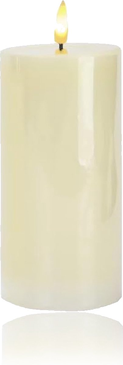 Led kaars - 17 cm- Echte Wax - Vlamloze veilige kaars - batterij - Brandveilig - Flameless candle - Kindveilig - Realistisch vaste vlam - Decoratie - Kerst - Tijdstimer - Realistisch