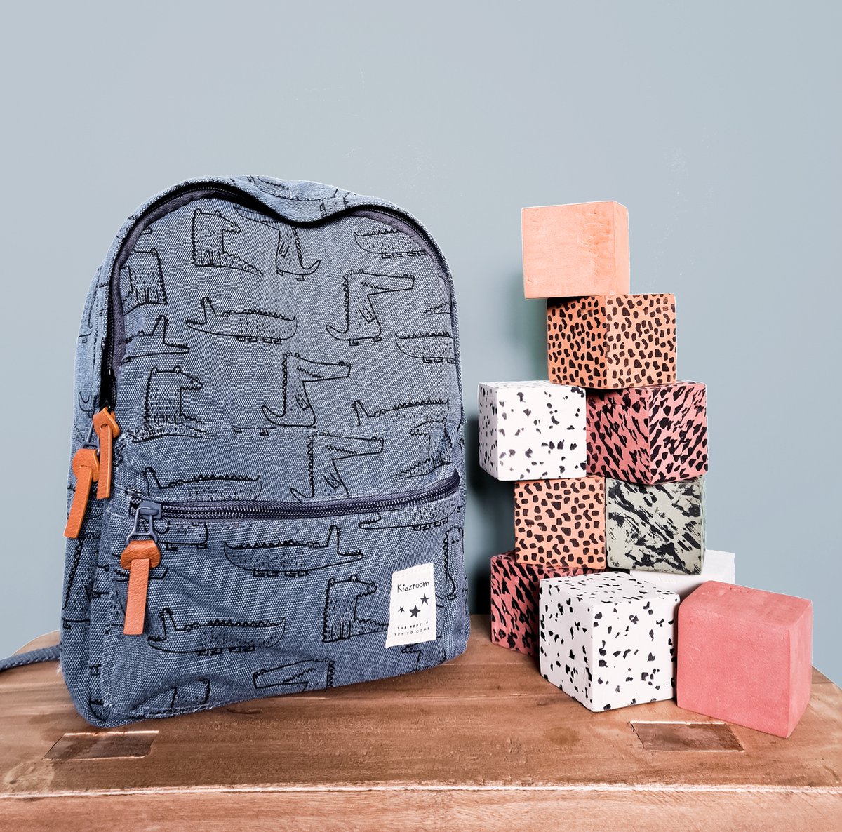Kidzroom Animal Academy Rugzak Rugtas Kind 2 t m 6 jaar Blauw