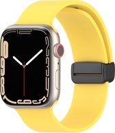 Siliconen bandje - geschikt voor Apple Watch Series 1/2/3/4/5/6/7/8/9/SE met case size 38 mm / 40 mm / 41 mm - geel