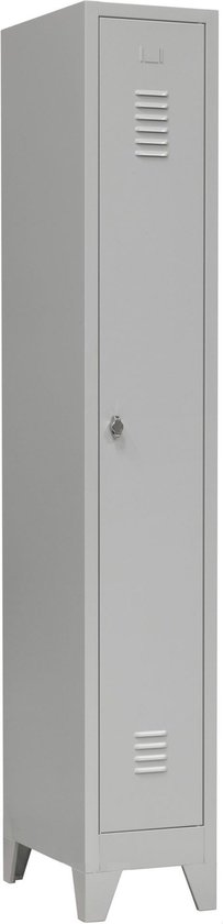 ABC Kantoormeubelen industriële locker garderobekast 1- delig met pootjes en opening voor hangoogsluiting (zonder hangslot geleverd)