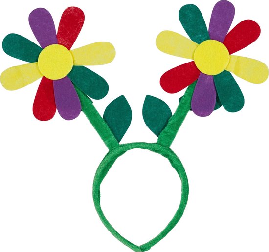 discretie Auroch Uitputting relaxdays haarband bloemen - flower power - hippie haarband - kostuum  carnaval - kleurrijk | bol.com