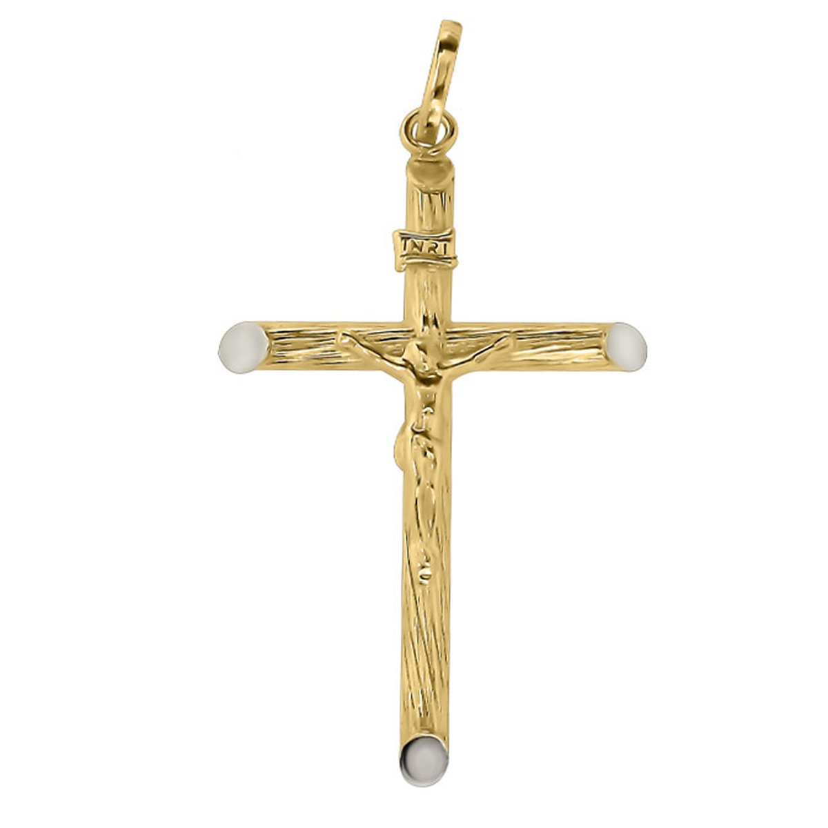 Juwelier Zwartevalk 14 karaat gouden kruis met Jezus hanger - 14.102.013