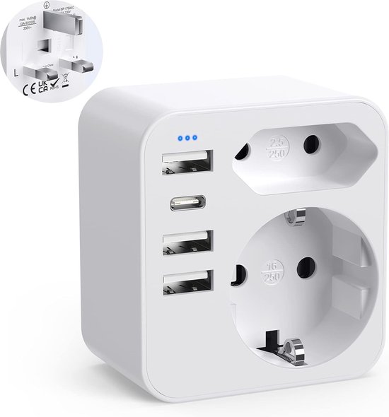 Houten Klok Met Draadloze Oplader - Digitale Wekker, 3-Traps Dimmer, Temperatuur & Datum Display