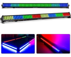 LED bars RGB - 2x BeamZ LCB144 MKII LED bars met 144 RGB LED's - 8 secties per bar - DMX