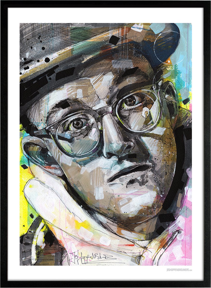 Keith Haring print 51x71 cm *ingelijst & gesigneerd