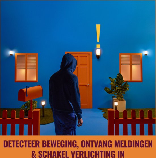 WiZ Slimme lamp met Camera voor buiten - Bedrade camera - Koppel met WiZ slimme verlichting - Beweging- en geluidsdetectie -Wi-Fi van WiZ — afbeelding 4