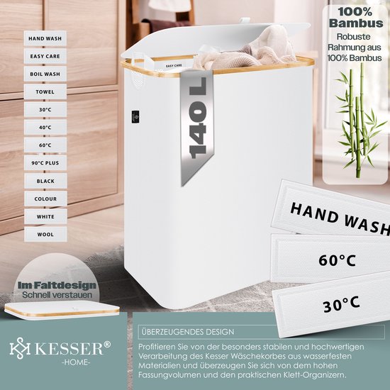 Wasmand, Wasbox, Waskist, Waskist, Wasverzamelaar, Wastonne Met Deksel Kunststof In Gevlochten Look Bruin