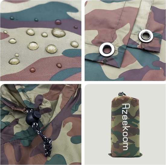Waterdichte Regen Poncho Rugzak Cover Draagbare Zonnescherm Camping Tarp Grond Mat Voor Wandelen Picknick Tent Regenjassen Outdoor