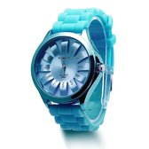 Montre Hidzo - Quartz - Siliconen - Blauw - Avec boîte de montre