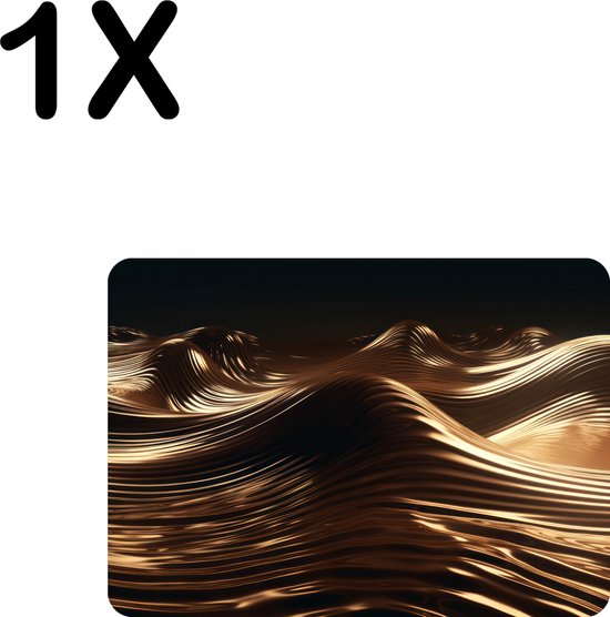 Set van 12 hittebestendige en wasbare pvc-placemats in de vorm van een gouden sneeuwvlok en 6 onderzetters voor woondecoratie en keuken