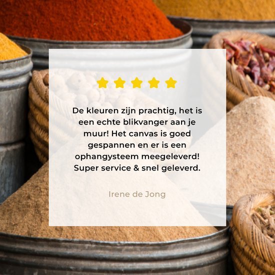 Tableau sur toile Herbes - Ton - Épices - Jaune - Marron - 120x80 cm - Décoration murale