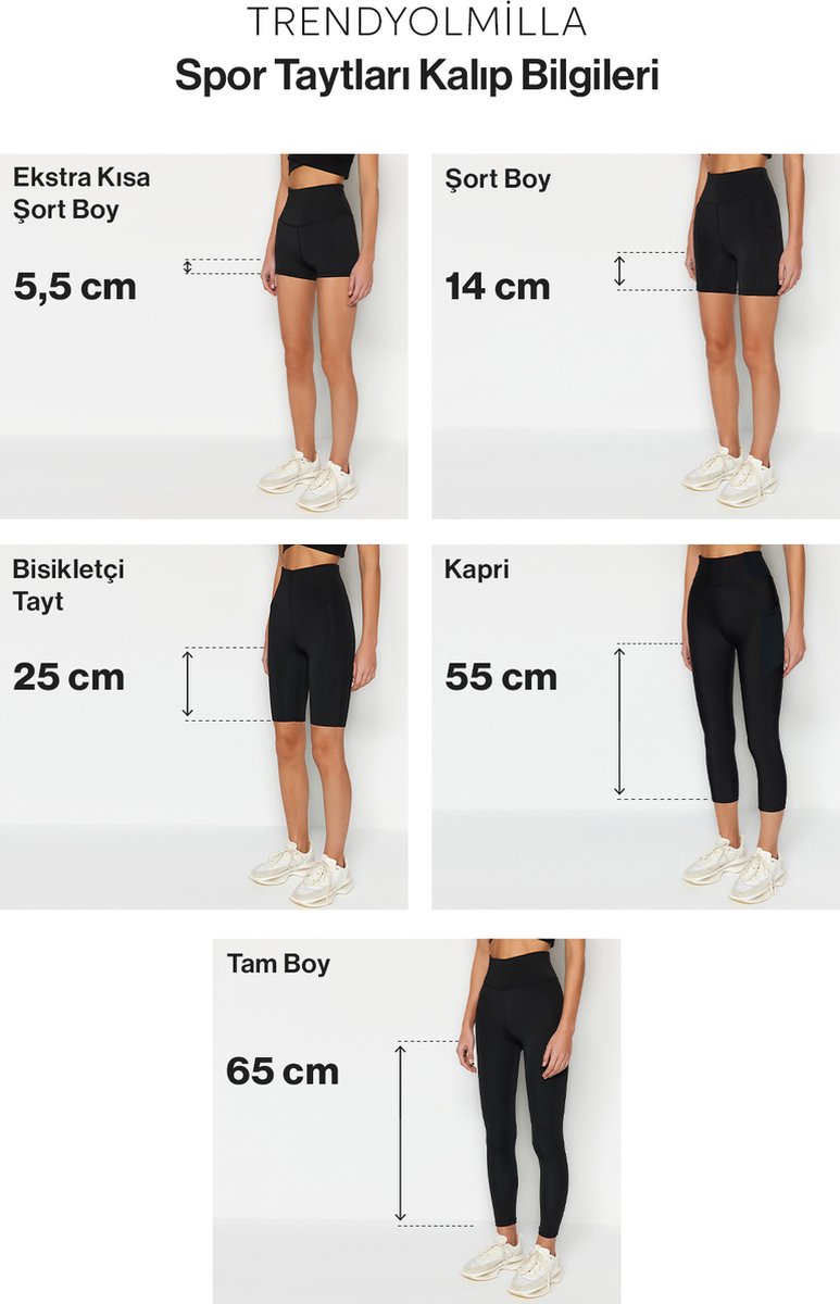 Trendyol Vrouwen Lang Hoge taille Mager Donkergrijze sportlegging