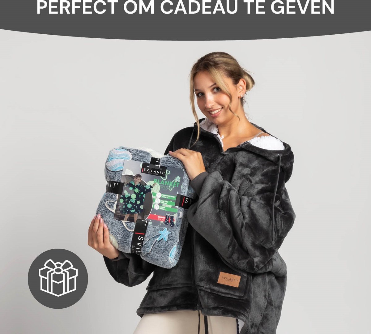 Plaid Manches Xxl Couverture à Capuche VITAPUR XXL - Plaid Chauffant Avec Manches Couverture Capuche Homme Femme