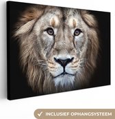 Peintures sur toile Lion - Portrait - Sauvage - 180x120 cm - Décoration murale XXL