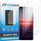 Mobigear Screenprotector geschikt voor Sony Xperia 5 II | Mobigear Screenprotector Folie - Case Friendly (3-Pack)