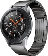 Titanium bandje - geschikt voor Samsung Gear S3 / Galaxy Watch 3 45 mm / Watch 46 mm - antraciet