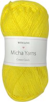 Micha Yarns - 100% katoen garen - 5 bollen haakkatoen - 5 x 50gram - 170meter per bol - Licht Geel (003)
