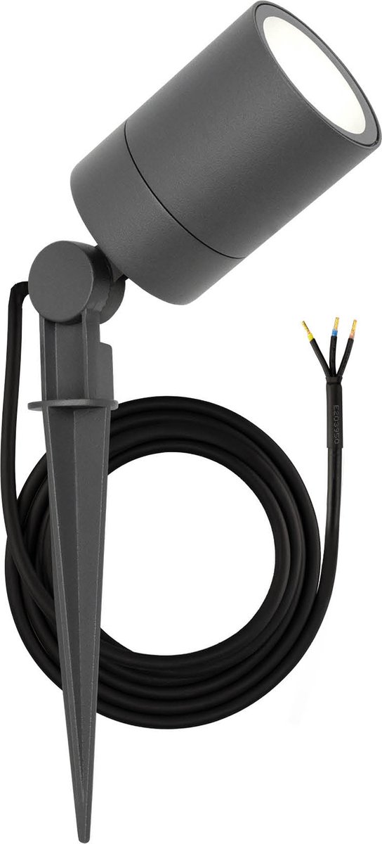 Ledvion - LED Prikspots Antraciet - IP65 - 5W - GU10 - 1M